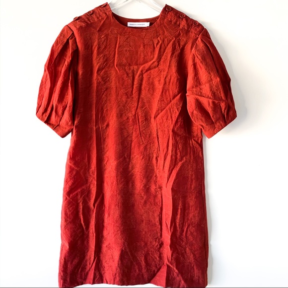 Rebecca Minkoff Juno Dress Burnt Henna 356 - Picture 3 of 5